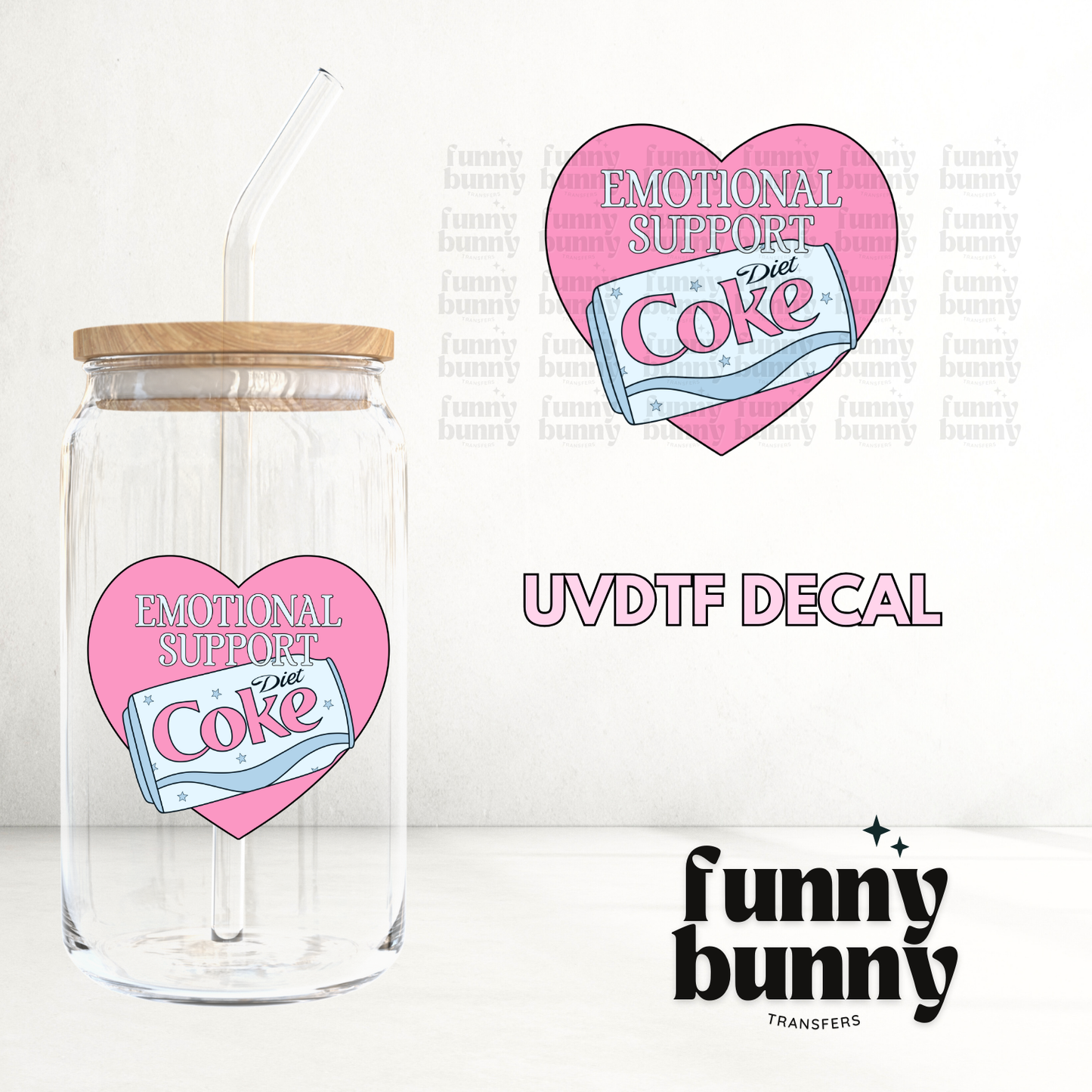 Diet Coke Heart - UVDTF Decal