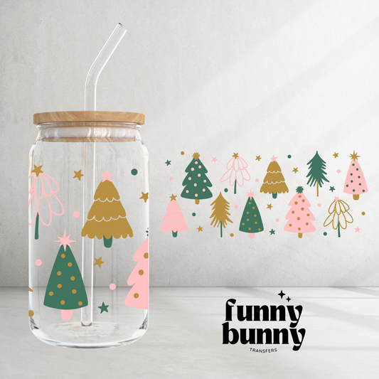Different Christmas Trees - 16oz UVDTF Cup Wrap