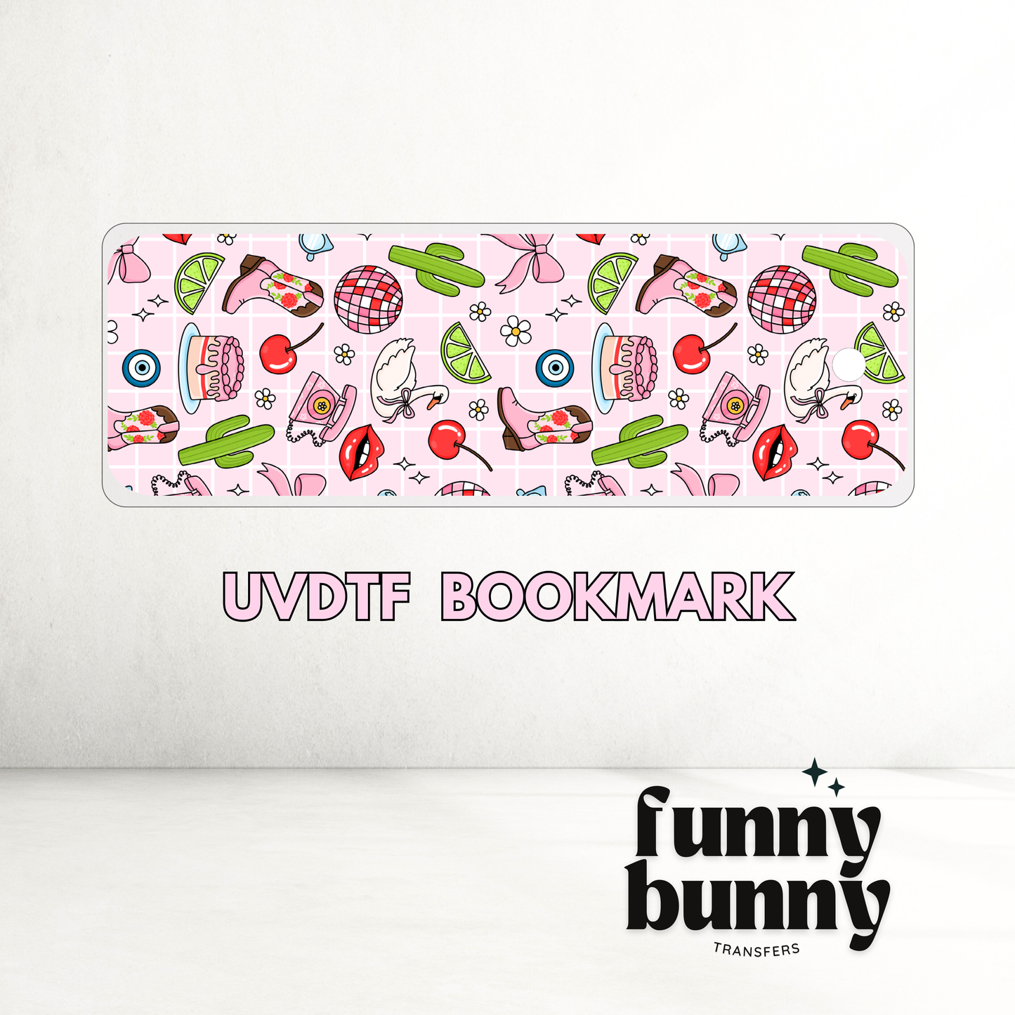 Disco Cowgirl Doodles - UVDTF Bookmark Decal