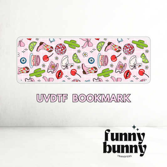 Disco Cowgirl Doodles - UVDTF Bookmark Decal
