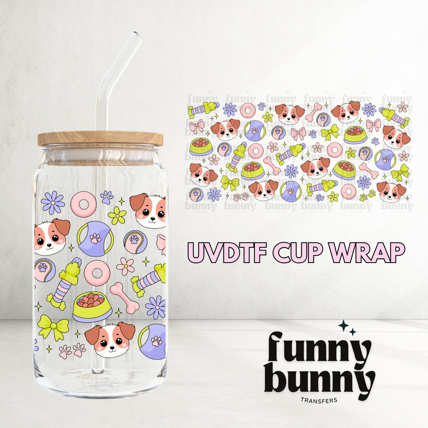 Doggy Mom Essentials - 16oz UVDTF Cup Wrap
