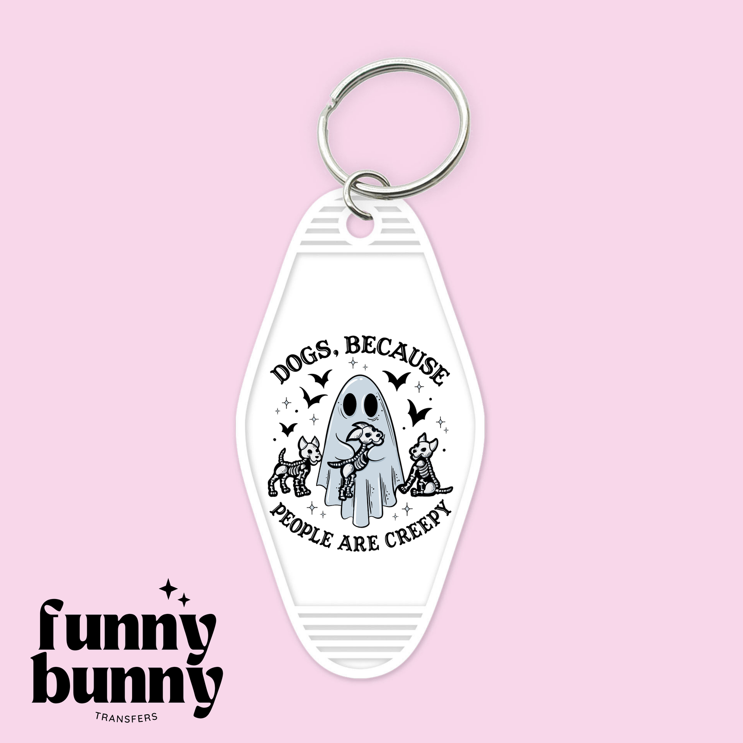 Dogs, Because People Are Creepy - Motel Keychain