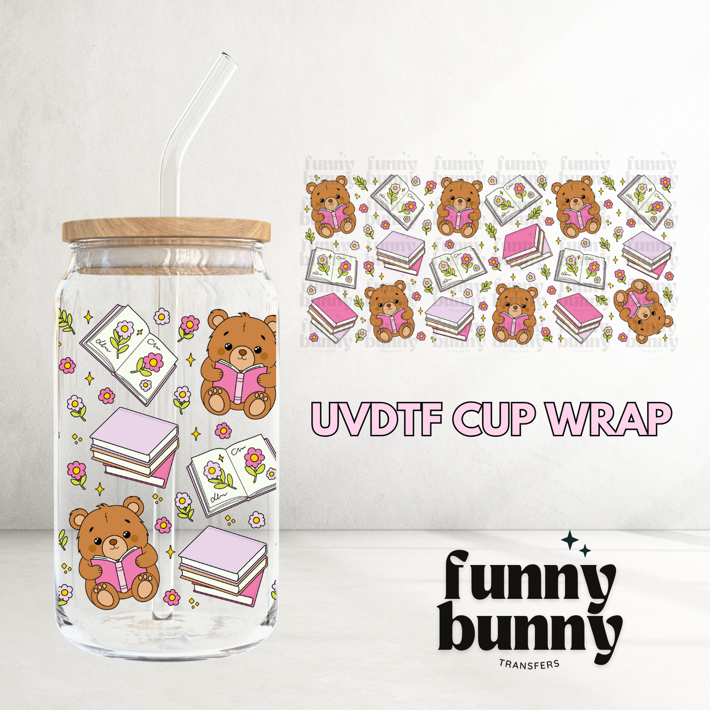 Don't Like Anyone Bear - 16oz UVDTF Cup Wrap