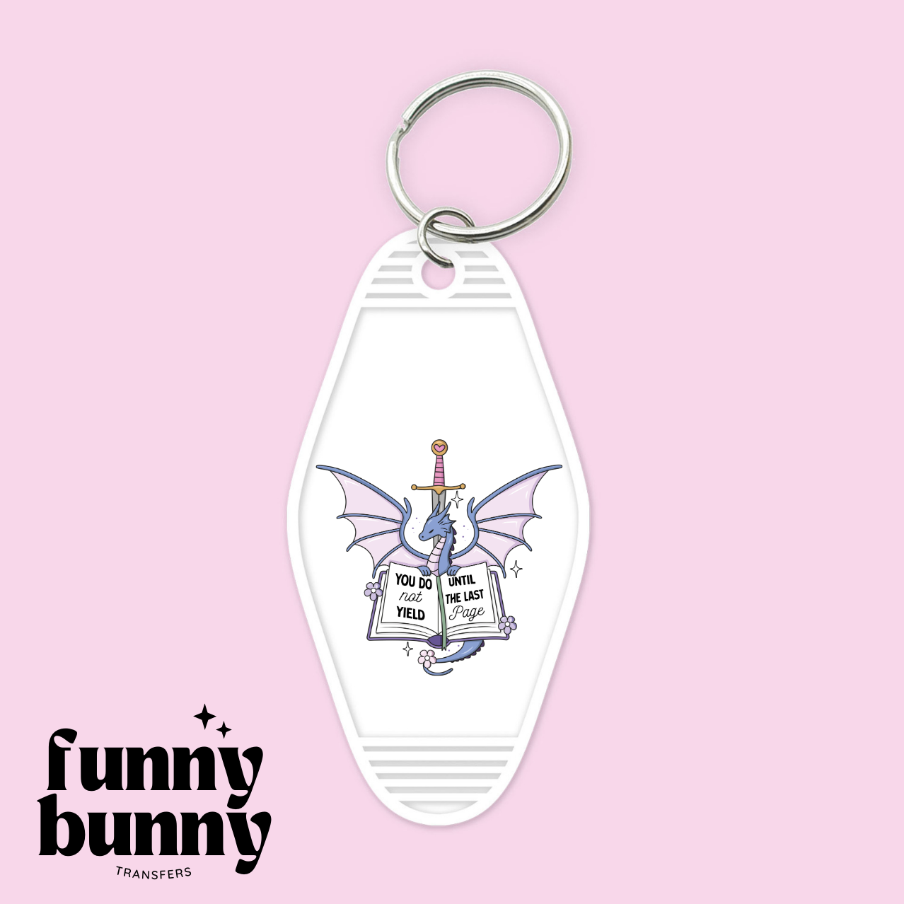 Dragon Book Page - Motel Keychain