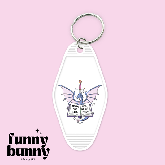 Dragon Book Page - Motel Keychain