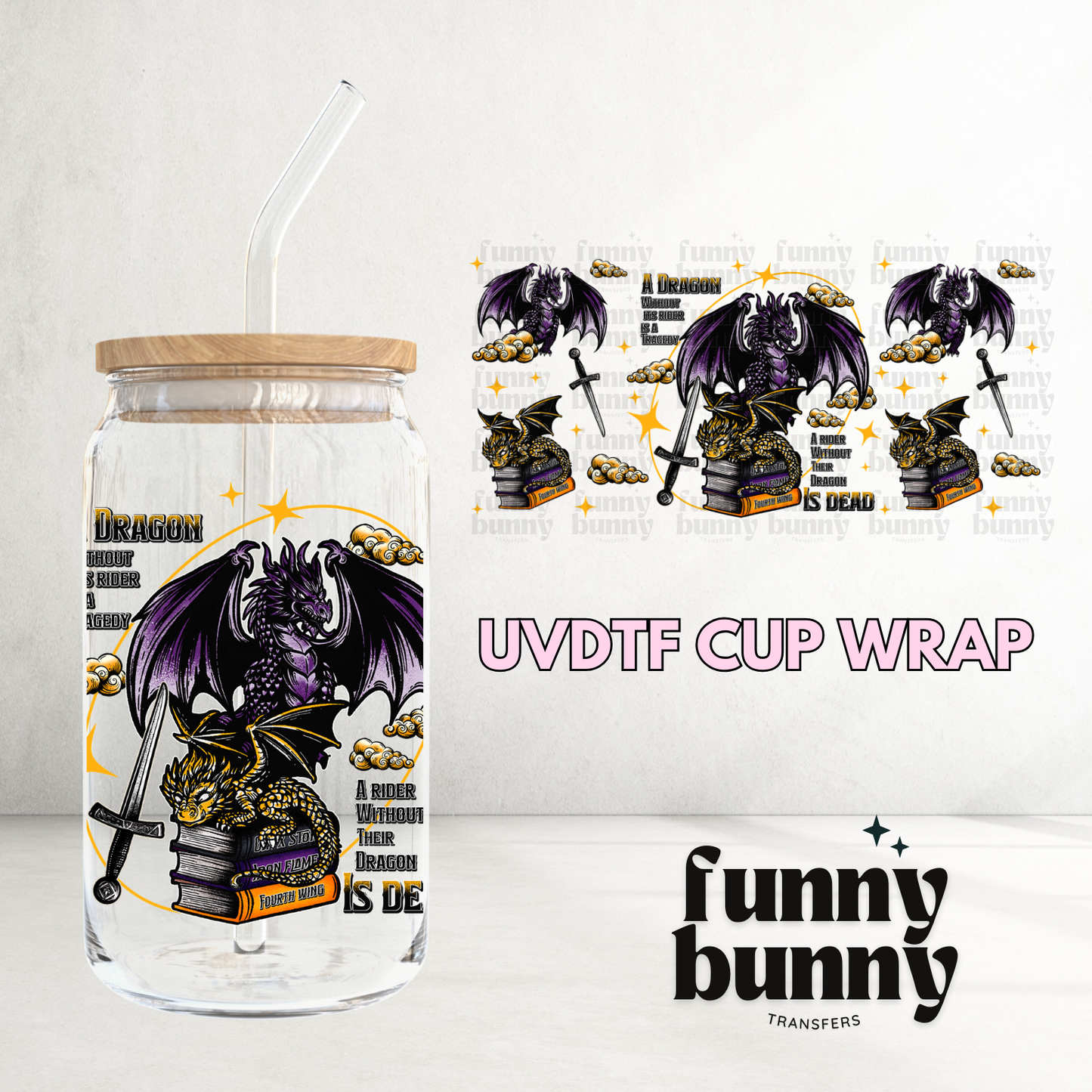 Dragon Books Era - 16oz UVDTF Cup Wrap