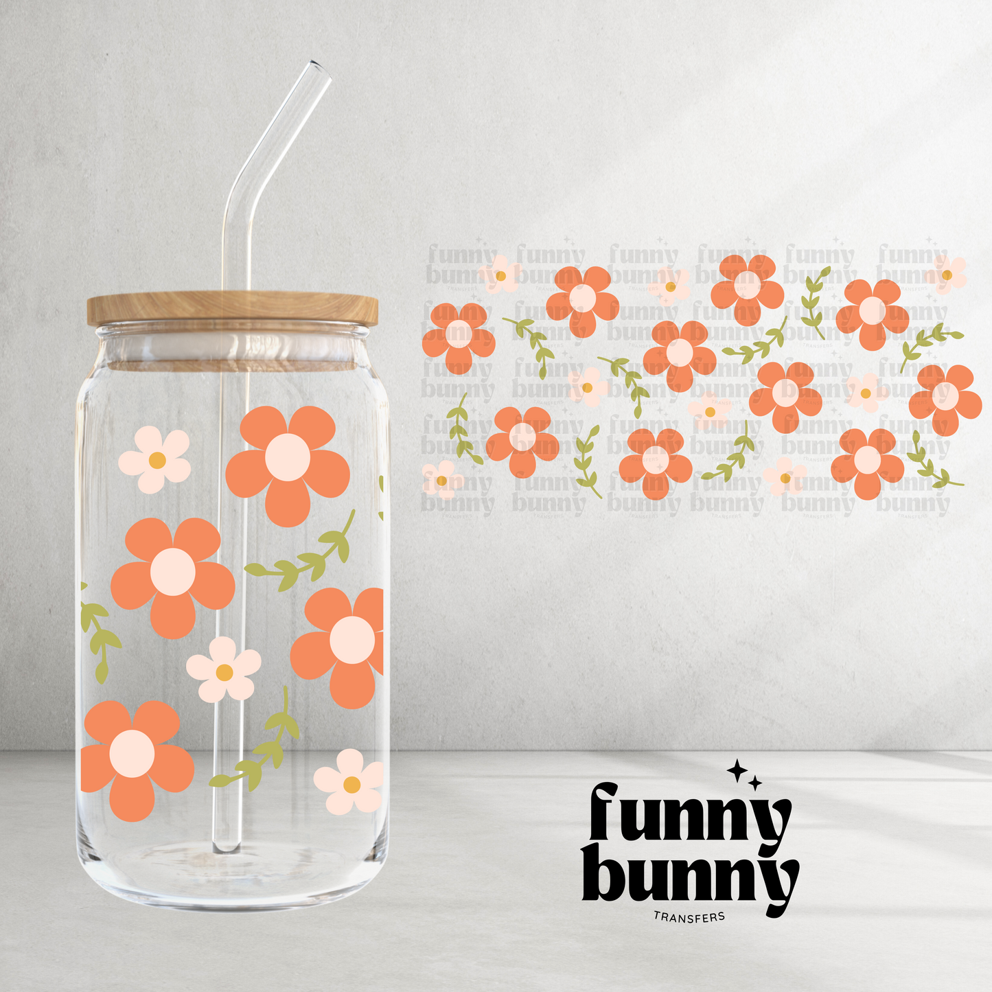 Dreamy Flowers - 16oz UVDTF Cup Wrap