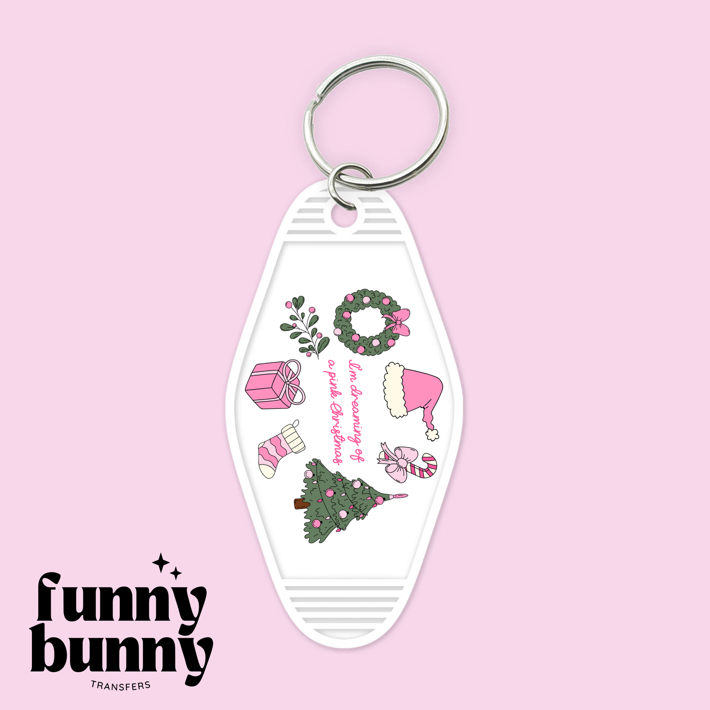Dreamy Pink Xmas - Motel Keychain