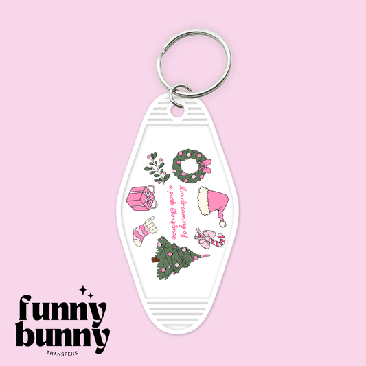 Dreamy Pink Xmas - Motel Keychain