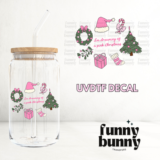 Dreamy Pink Xmas - UVDTF Decal