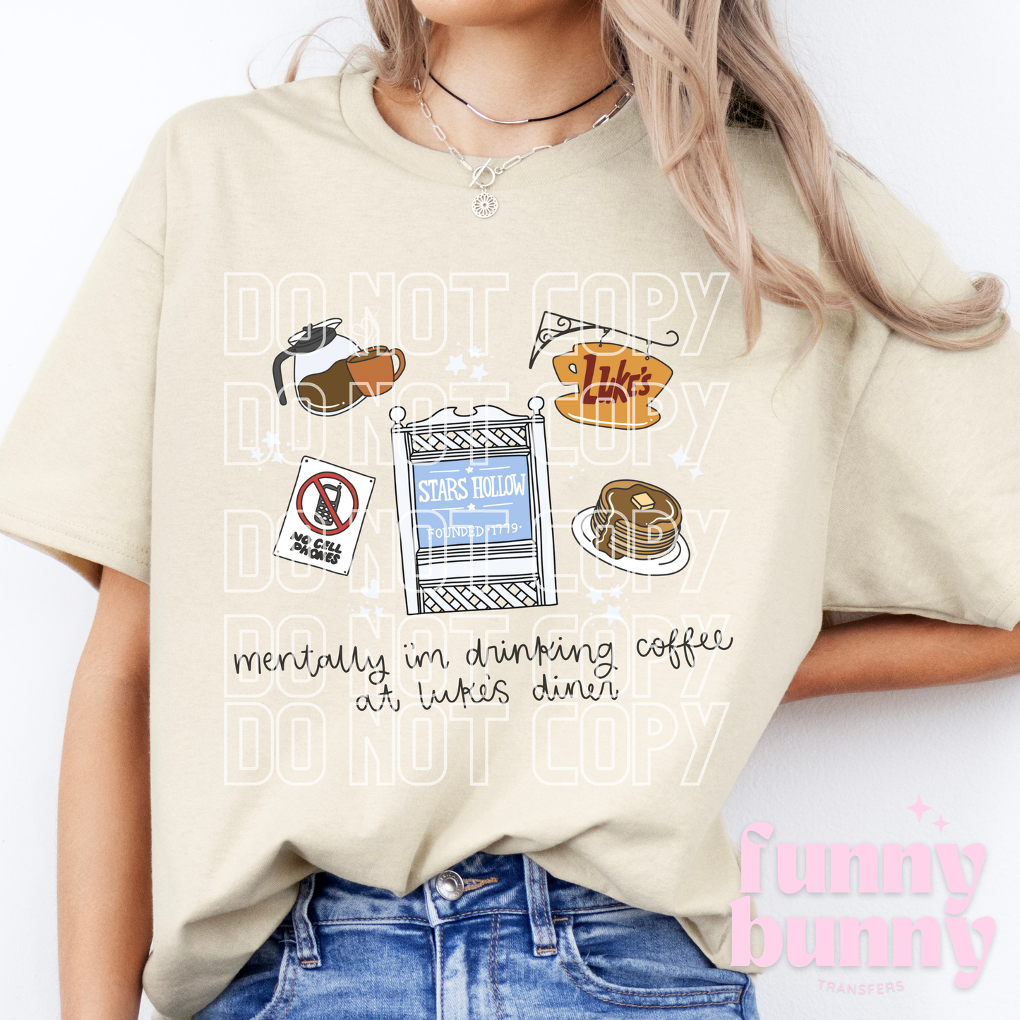 Drinking Coffee At Luke's  - DTF Transfer