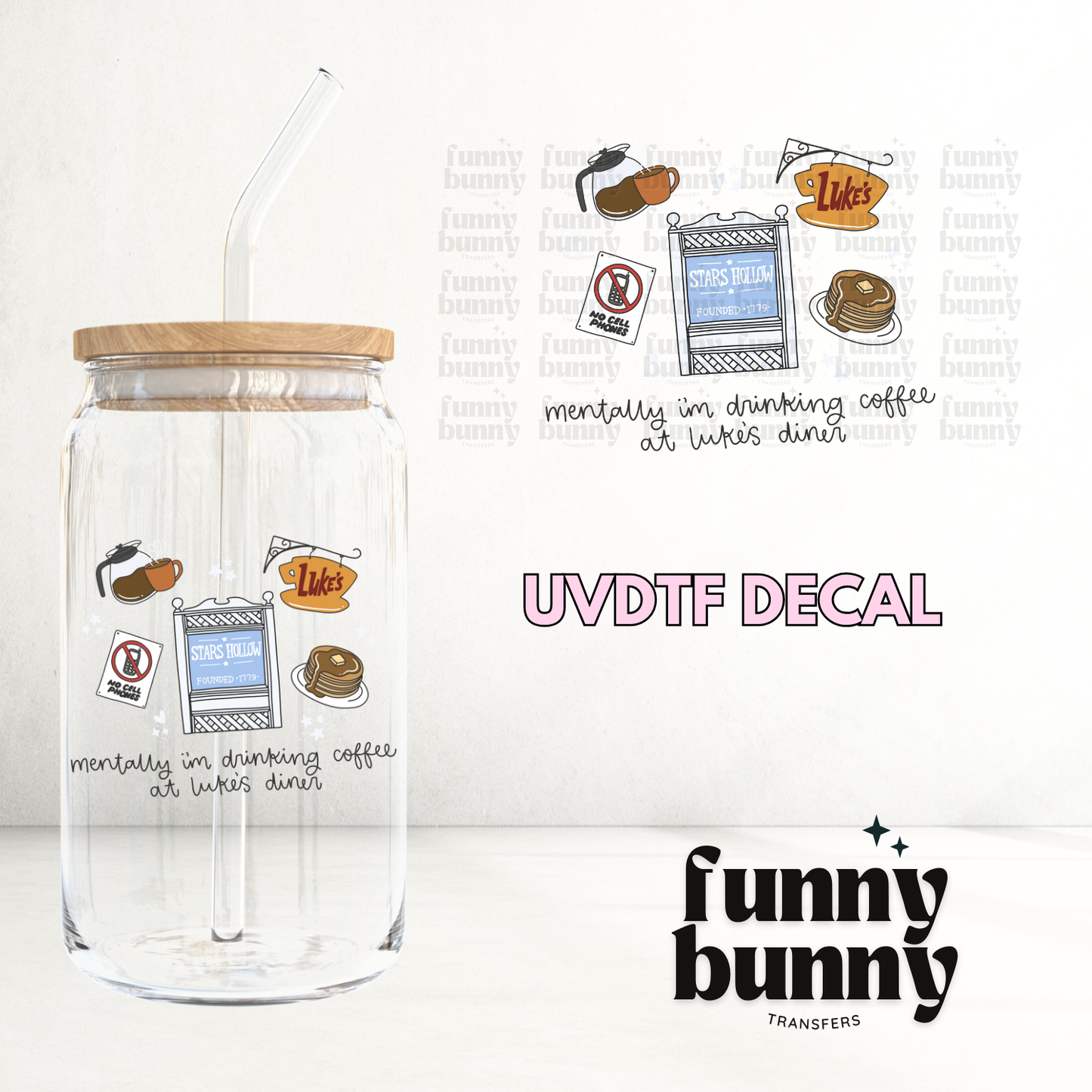 Drinking Coffee At Luke's - UVDTF Decal