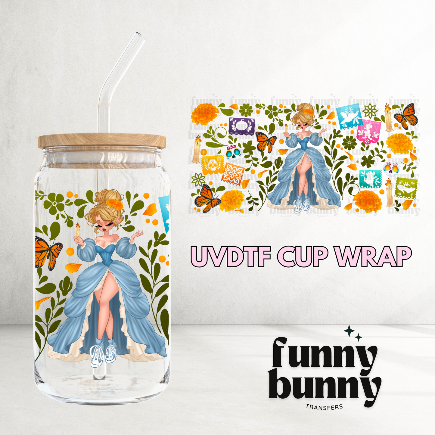 Ella Catrina - 16oz UVDTF Cup Wrap