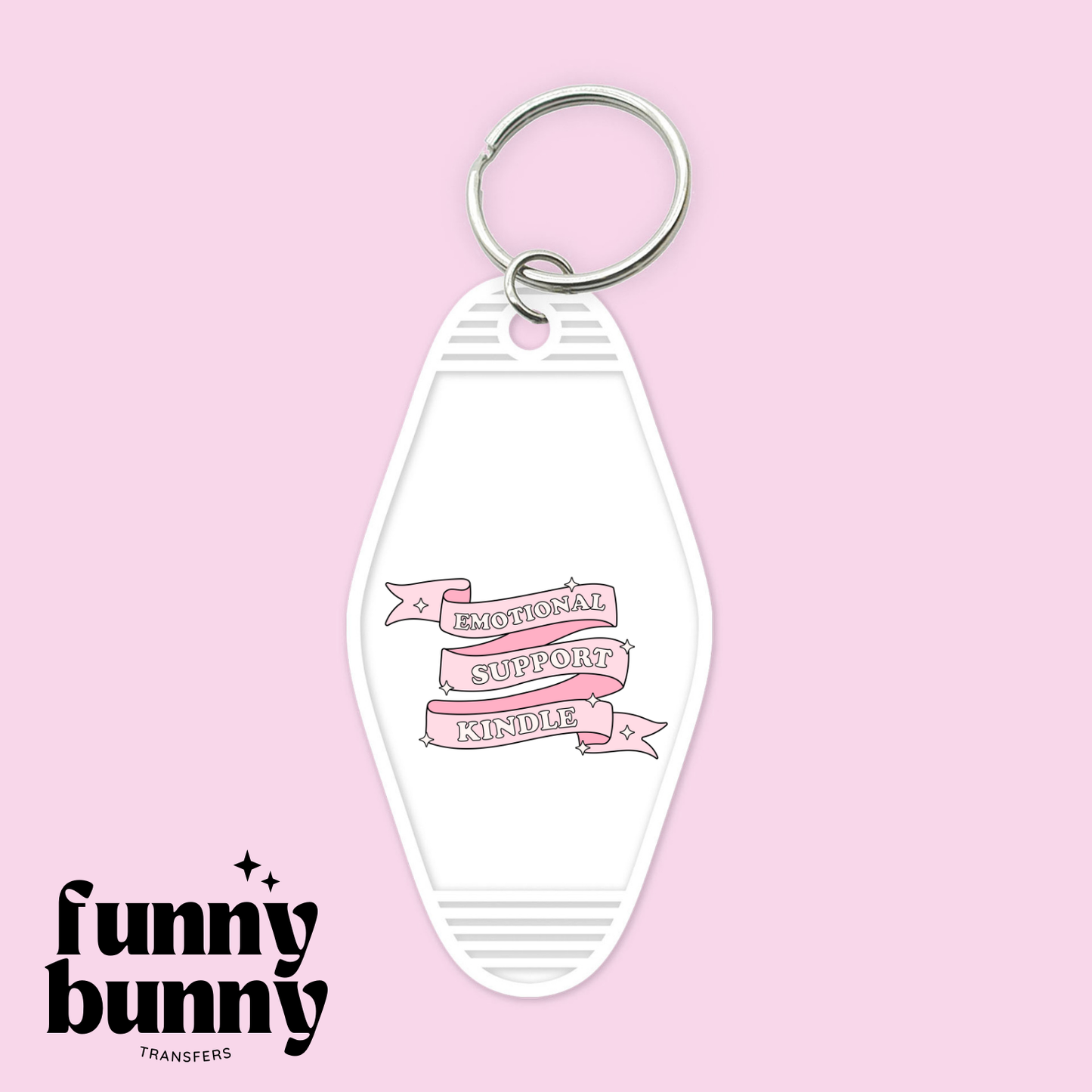 Emotional Support Kindle Pink - Motel Keychain