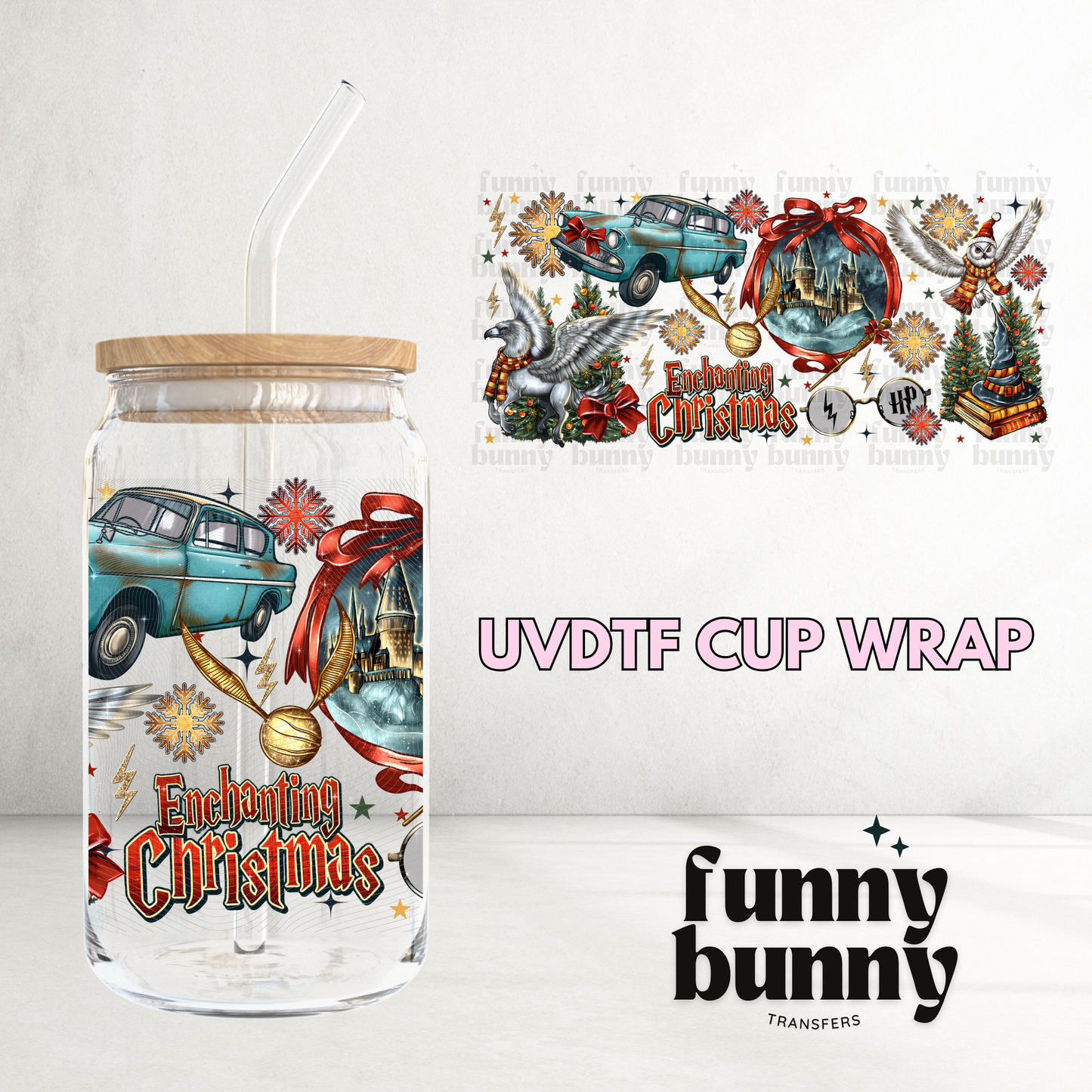 Enchanting Xmas - 16oz UVDTF Cup Wrap