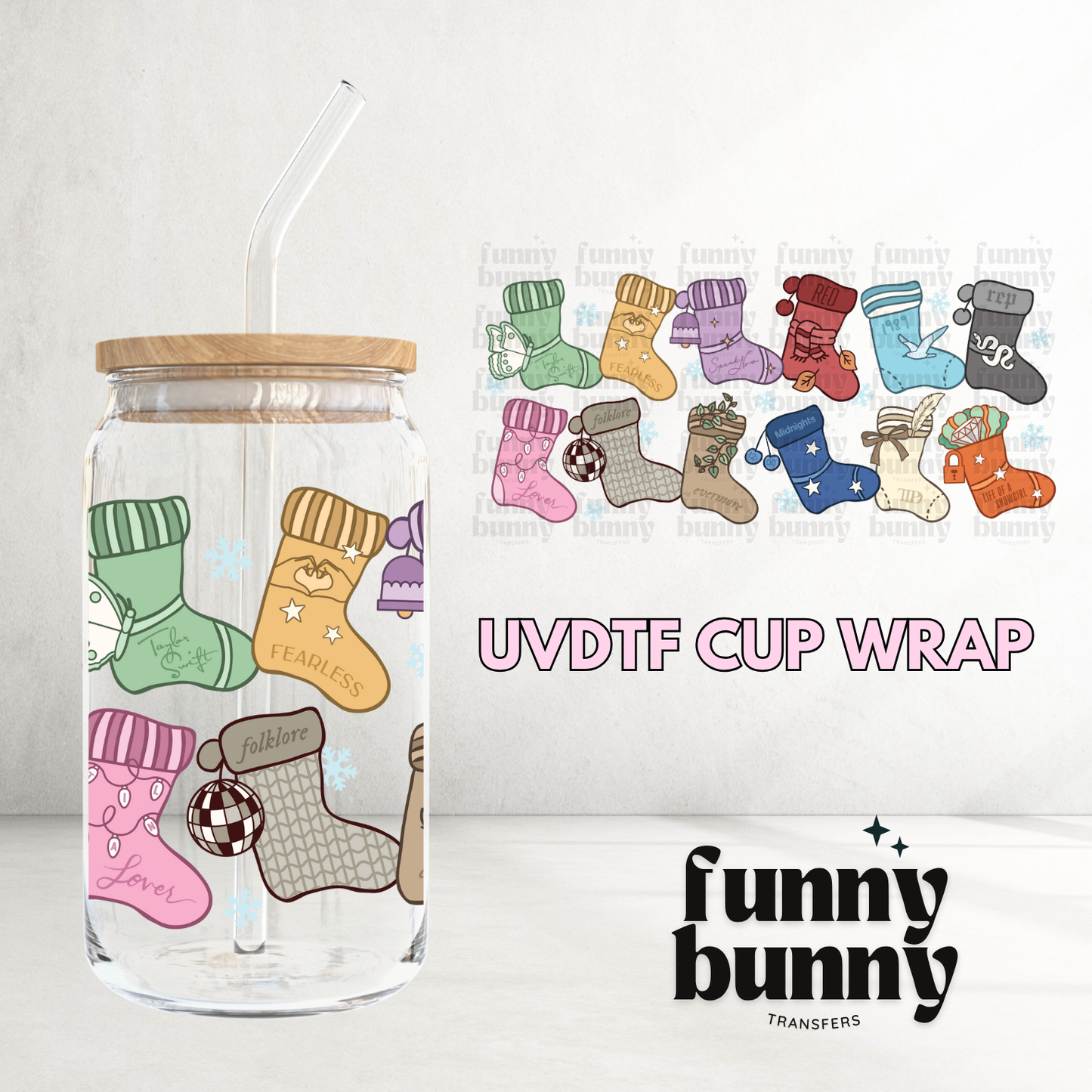 Eras Stockings - 16oz UVDTF Cup Wrap
