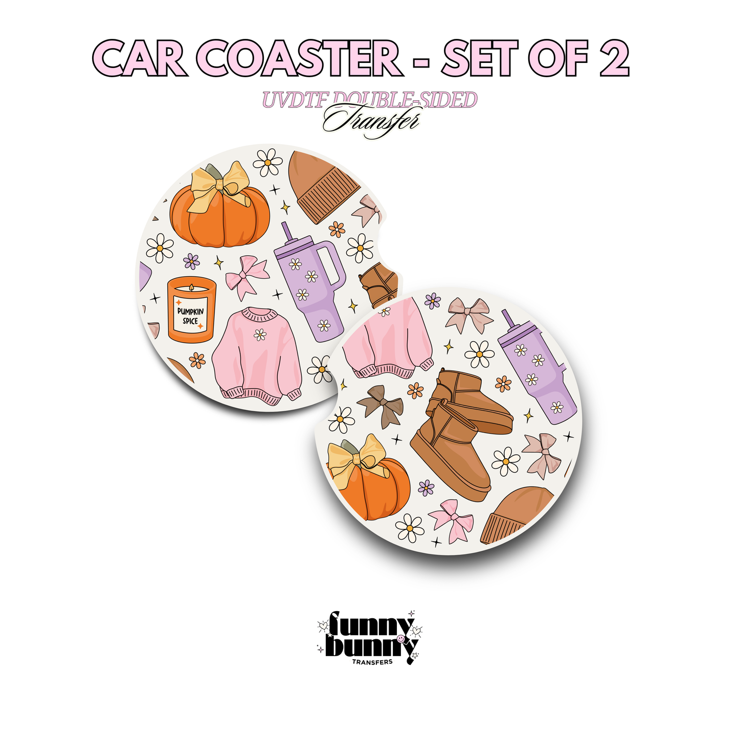 Fall Bookish Vibes - UVDTF Coaster