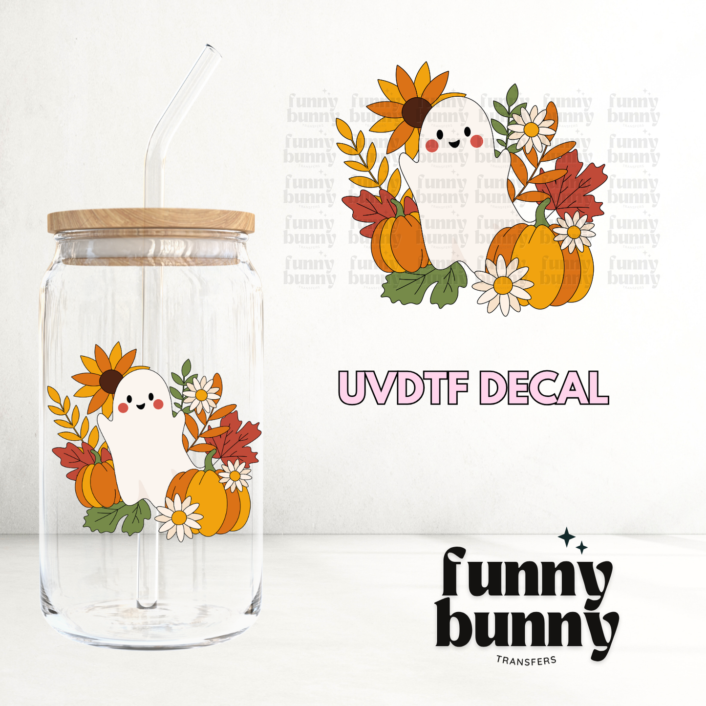 Fall Ghostie - UVDTF Decal