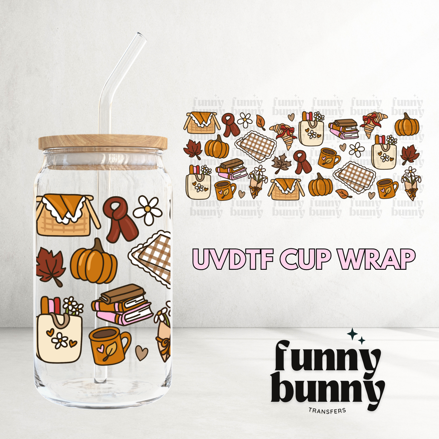 Fall Picnic Treats - 16oz UVDTF Cup Wrap
