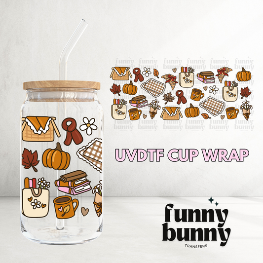 Fall Picnic Treats - 16oz UVDTF Cup Wrap