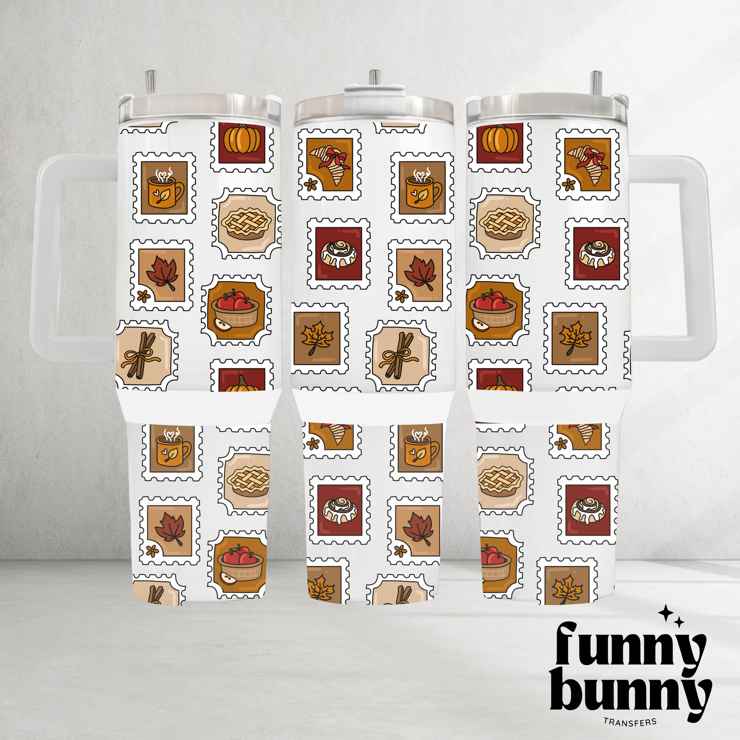 Fall Stamps - 40oz UVDTF Tumbler Wrap