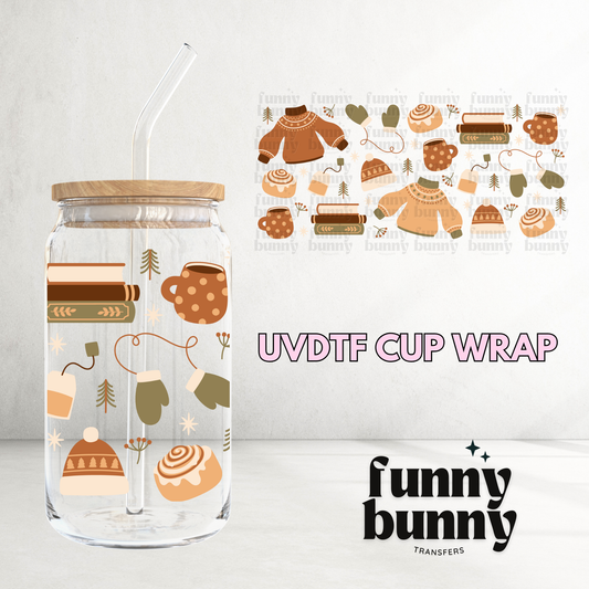 Fall Winter Essentials - 16oz UVDTF Cup Wrap