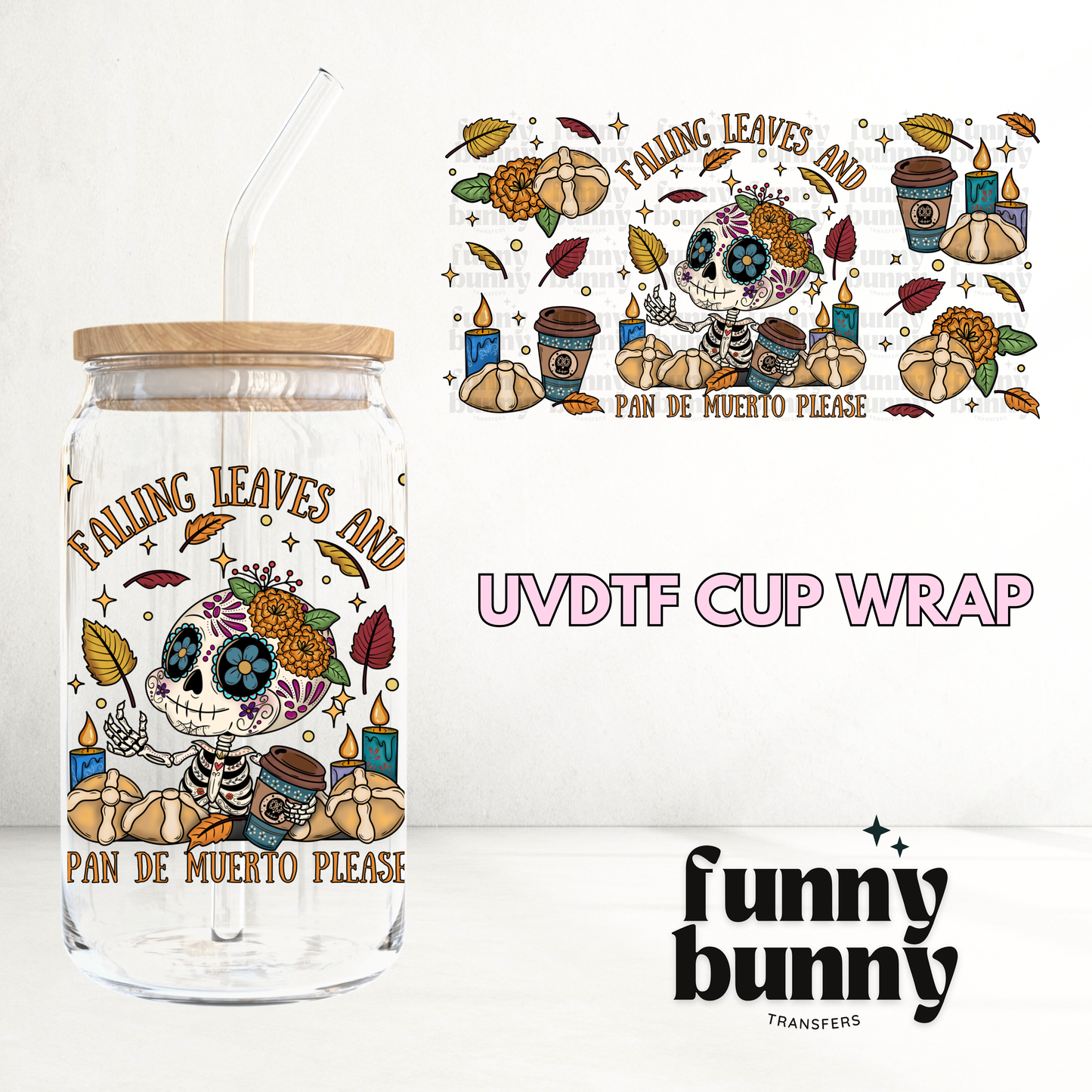 Falling Leaves - 16oz UVDTF Cup Wrap