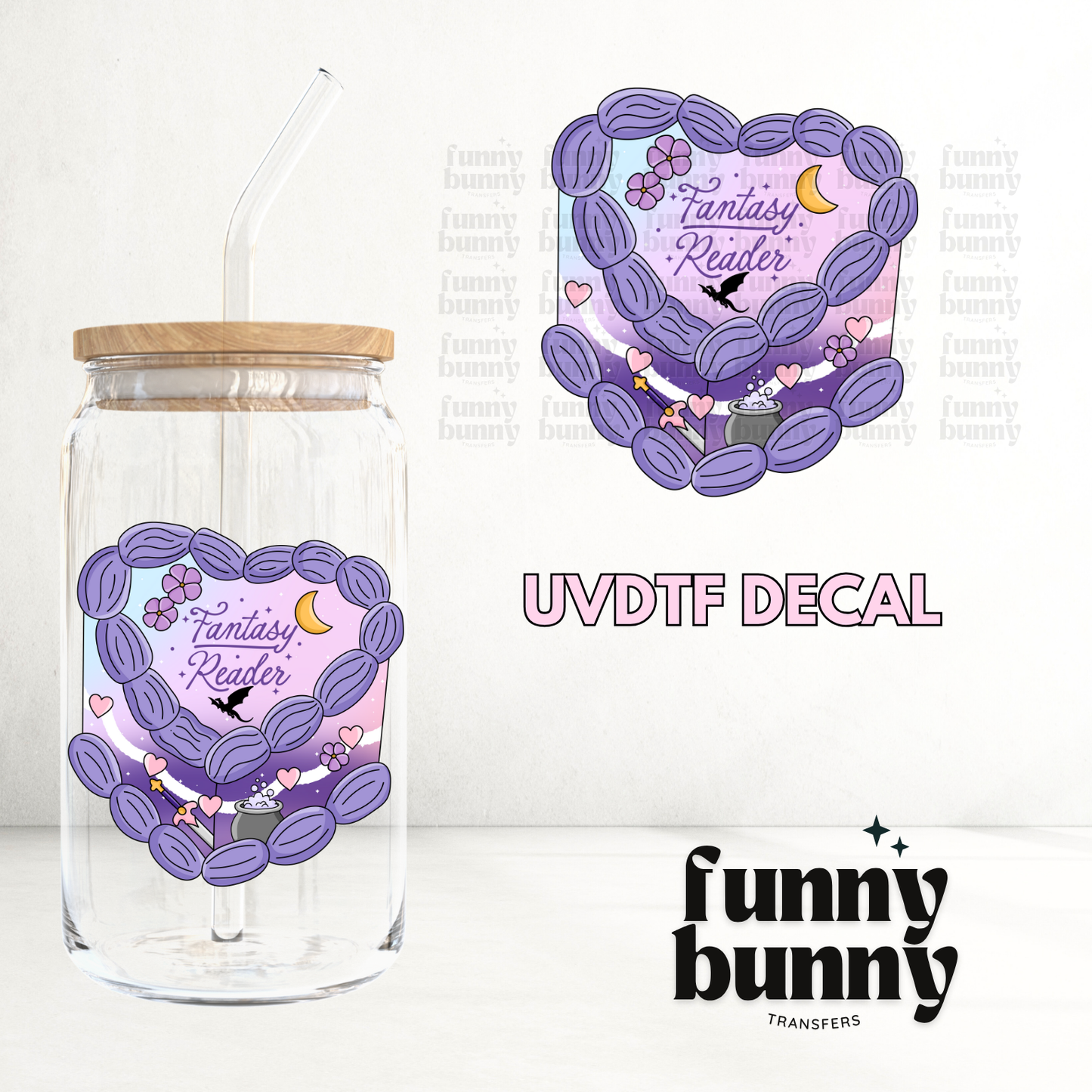 Fantasy Reader Cake - UVDTF Decal