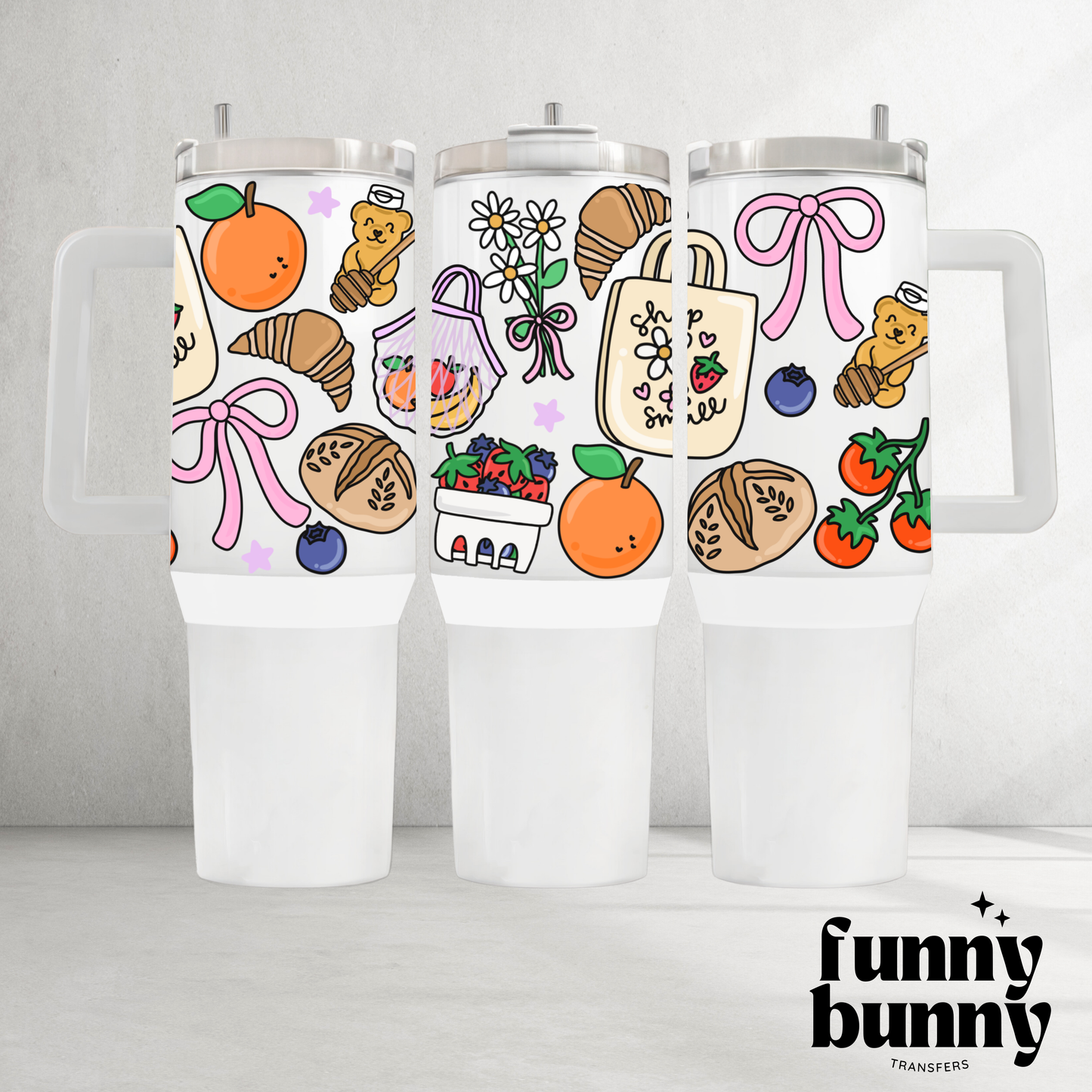 Farmers Market Essentials - 40oz UVDTF Tumbler Wrap