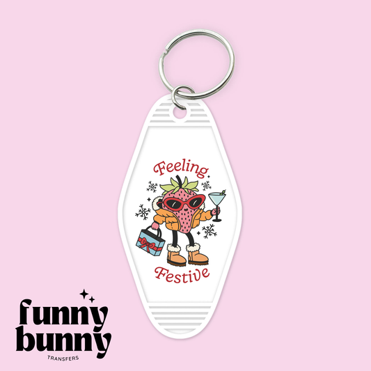 Feeling Festive Strawberry - Motel Keychain