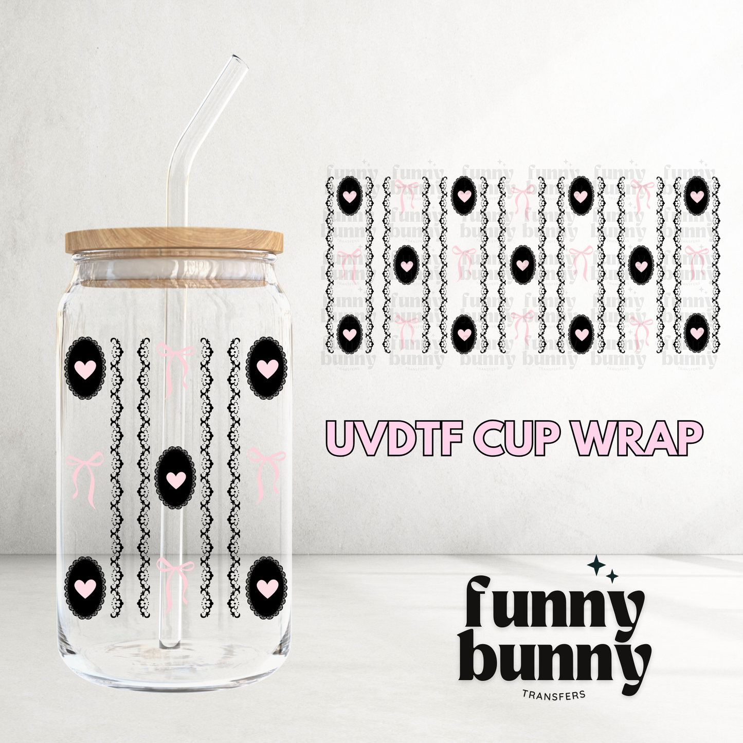Feeling Pretty Lace - 16oz UVDTF Cup Wrap