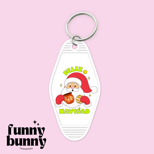 Feliz Navidad Santa - Motel Keychain