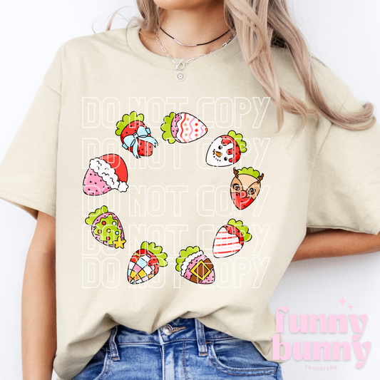 Festive Strawberry - DTF Transfer