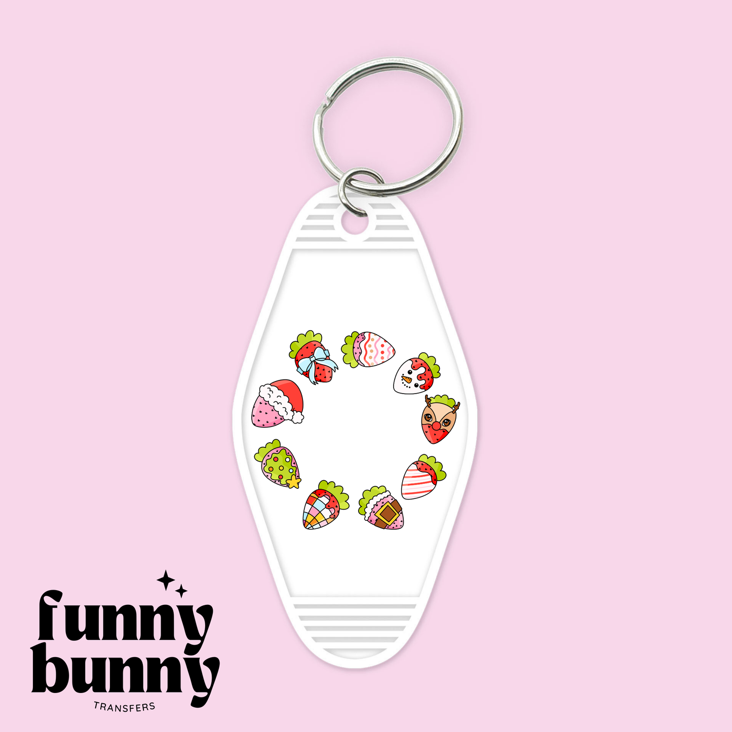 Festive Strawberry - Motel Keychain