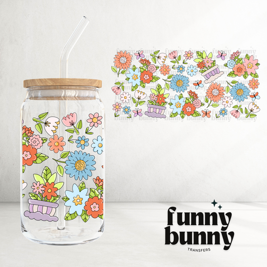 Field Of Flowers - 16oz UVDTF Cup Wrap