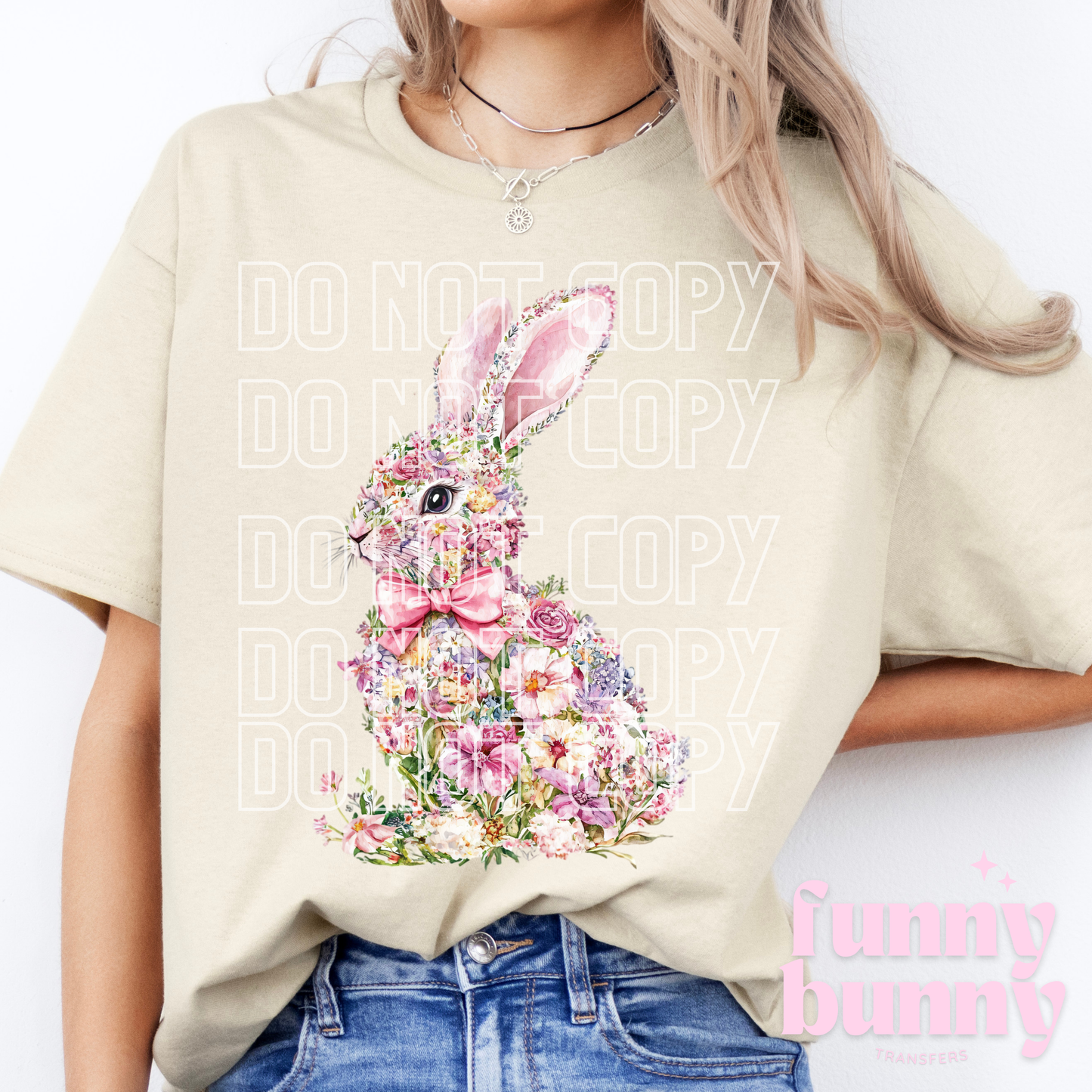 Floral Bunny - DTF Transfer