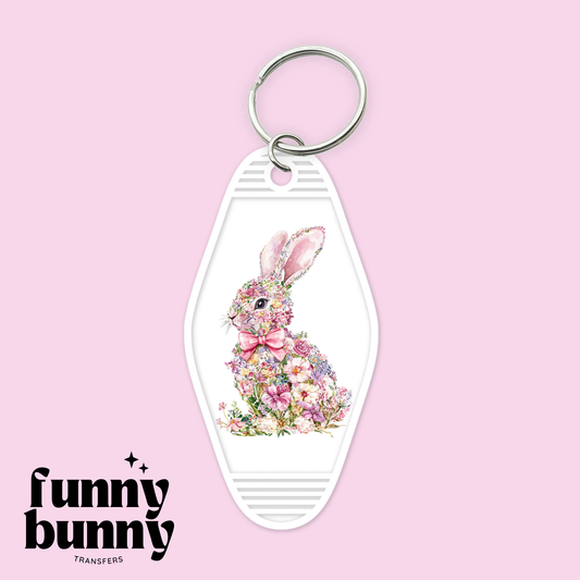 Floral Bunny - Motel Keychain