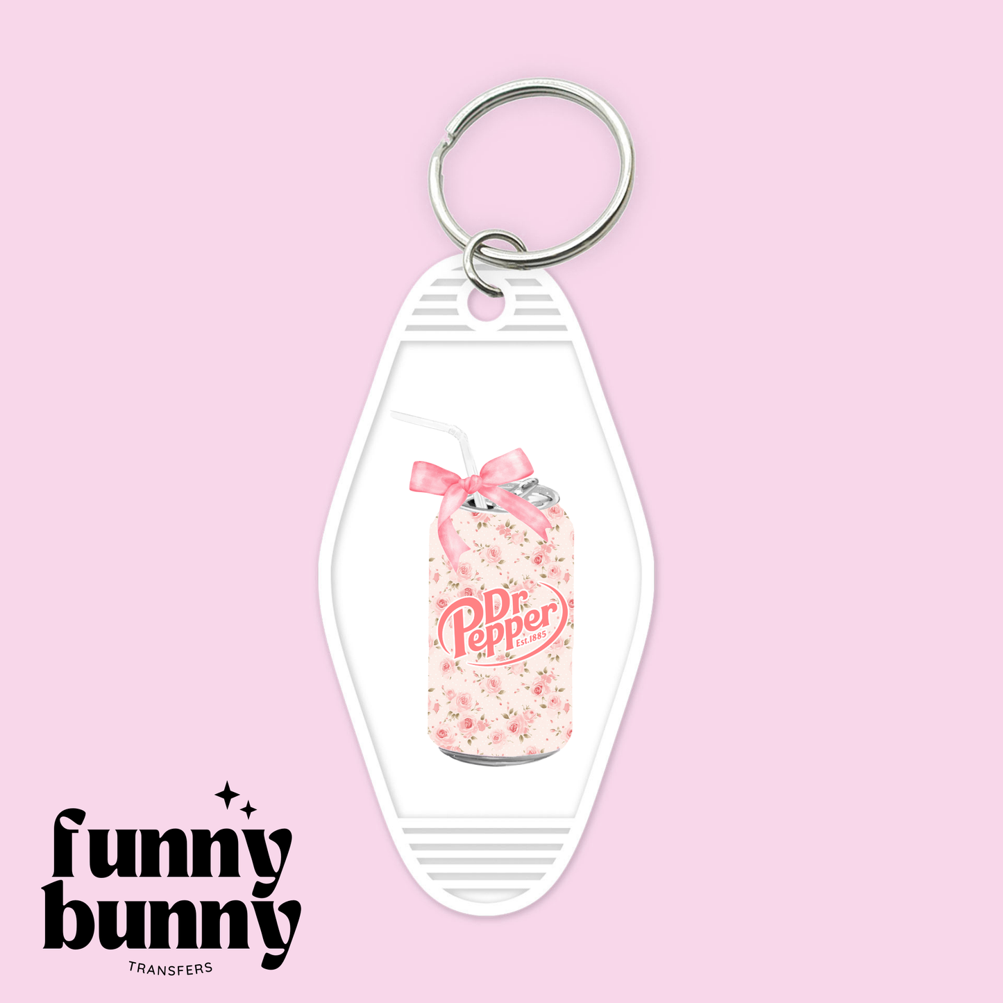Floral Dr.Pepper - Motel Keychain