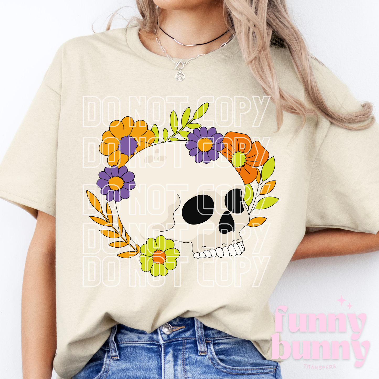 Floral Skull - DTF Transfer