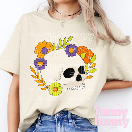 Floral Skull - DTF Transfer