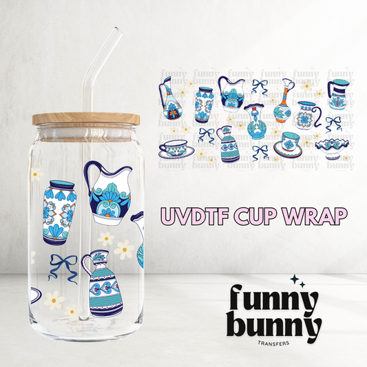 Floral Vases - 16oz UVDTF Cup Wrap