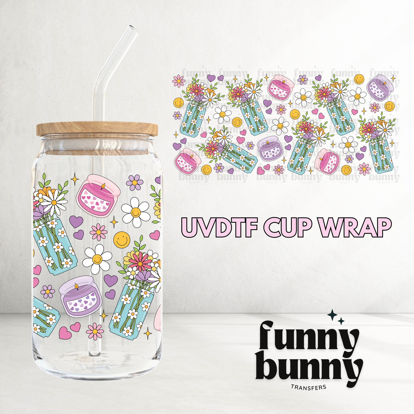 Florecitas - 16oz UVDTF Cup Wrap