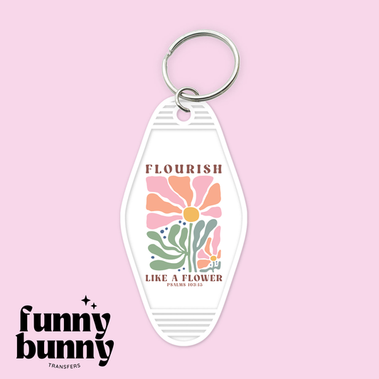Flourish Like A Flower - Motel Keychain