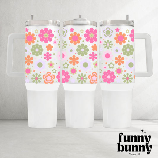 Flower Bloom - 40oz UVDTF Tumbler Wrap