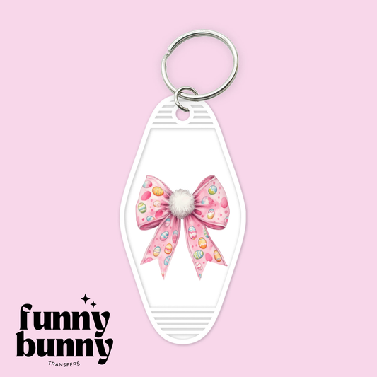 Fluffy Bunny Bow - Motel Keychain