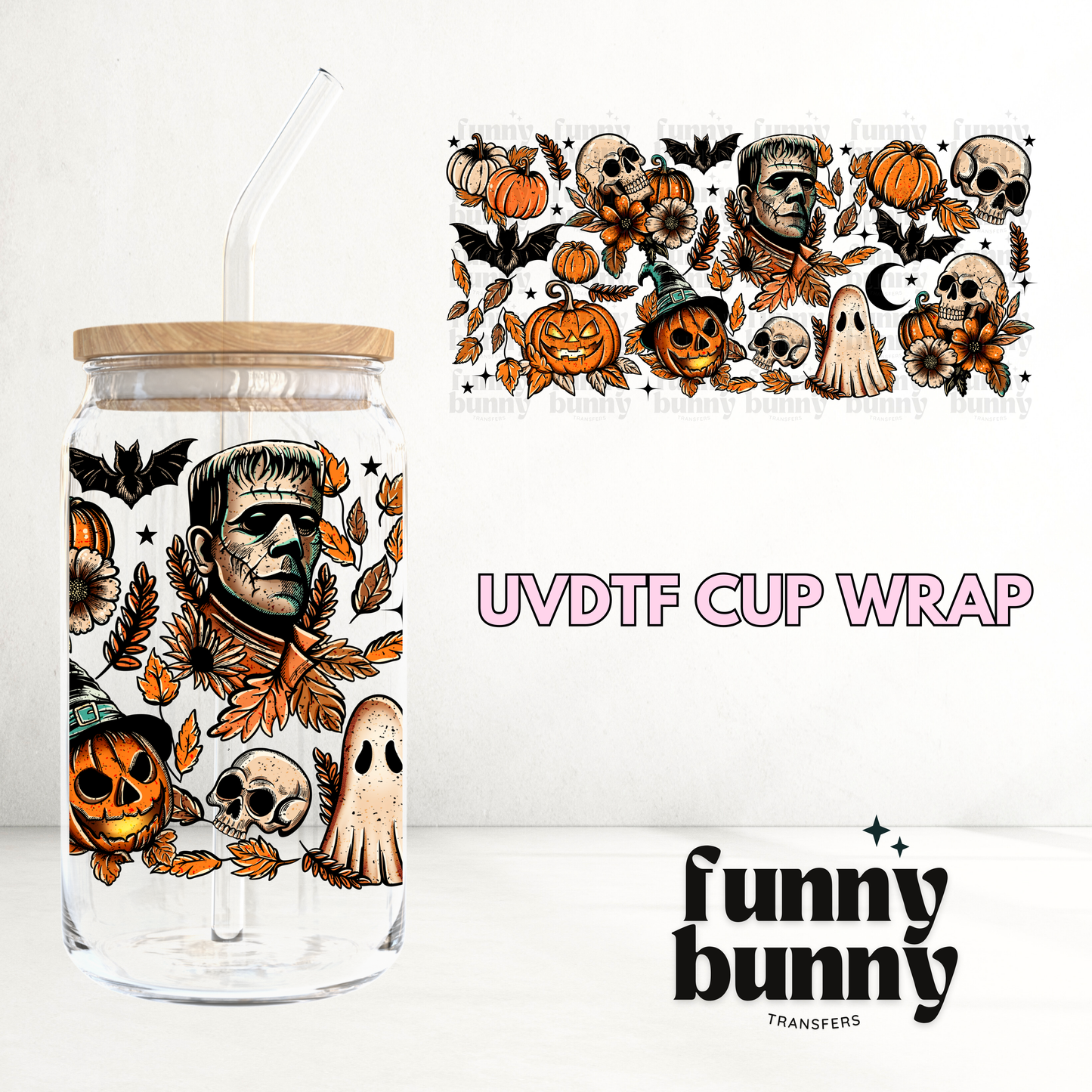 Frankenstein - 16oz UVDTF Cup Wrap