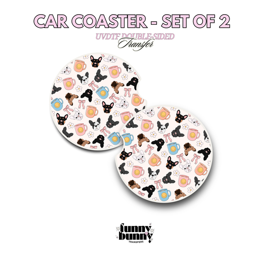 Frenchie & Things - UVDTF Coaster