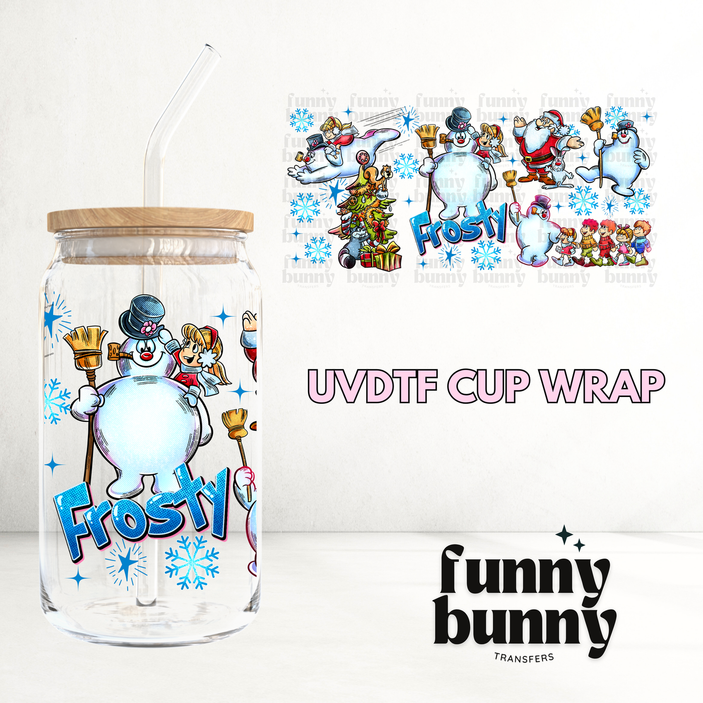 Frosty - 16oz UVDTF Cup Wrap