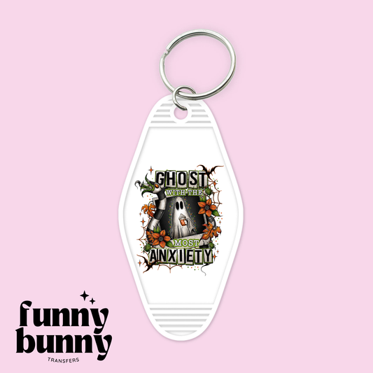 Ghost Most Anxiety - Motel Keychain