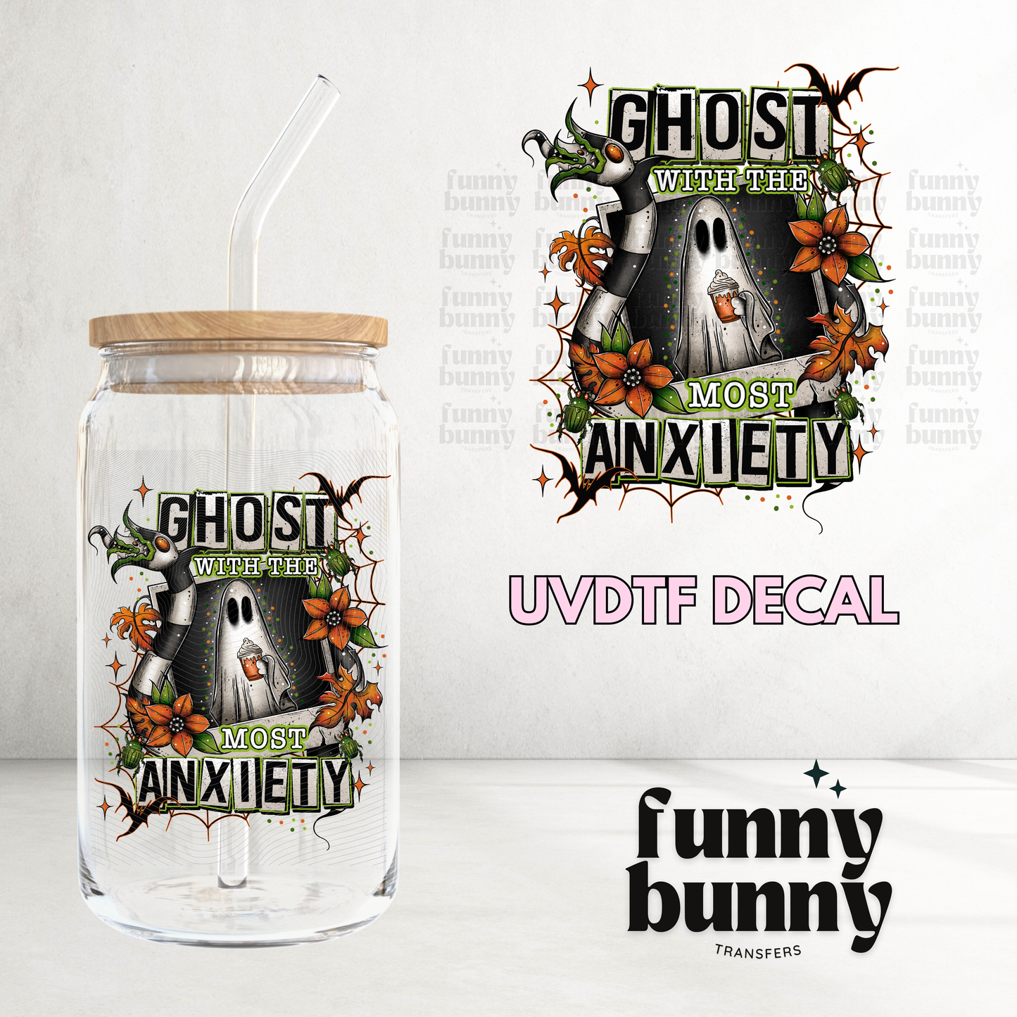 Ghost Most Anxiety - UVDTF Decal